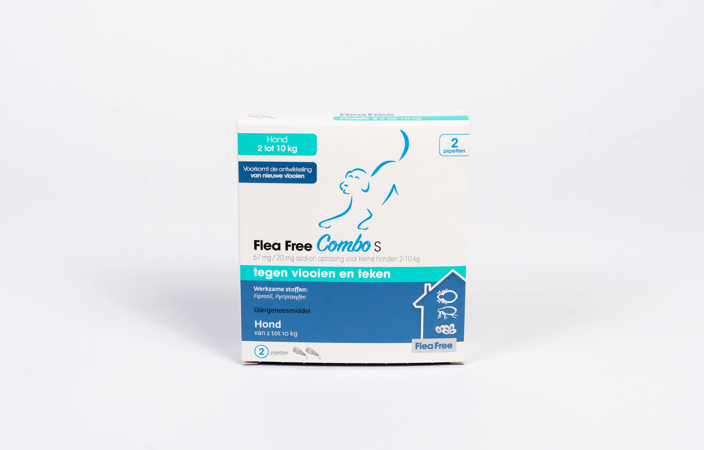 Flea Free Spot-On Combi Hond 2-10 kg - 2 Pipetten