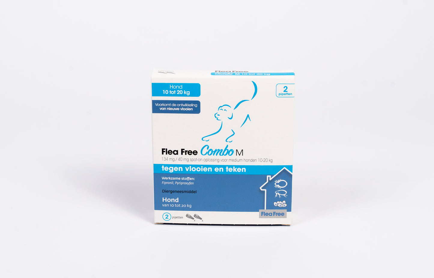 Flea Free Spot-On Combi Hond 10-20 kg - 2 Pipetten