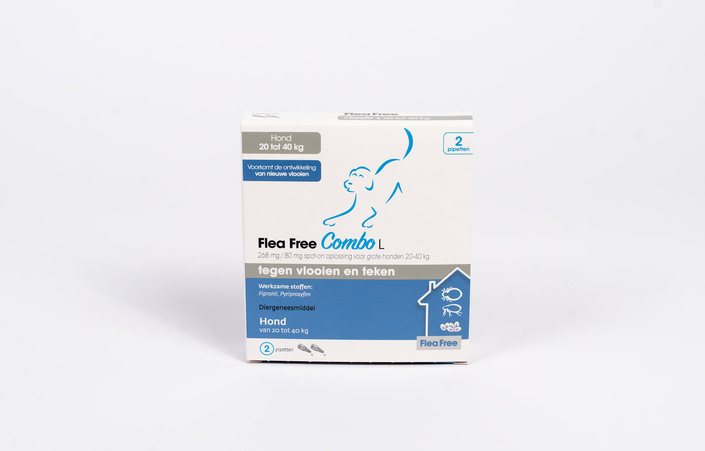 Flea Free Spot-On Combi Hond 20-40 kg - 2 Pipetten
