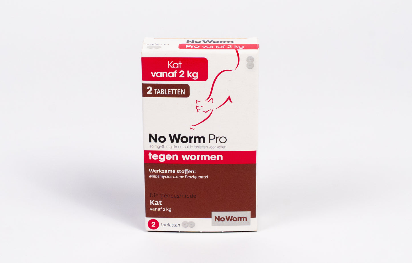 No Worm Pro Kat vanaf 2 kg - 2 Ontwormingstabletten