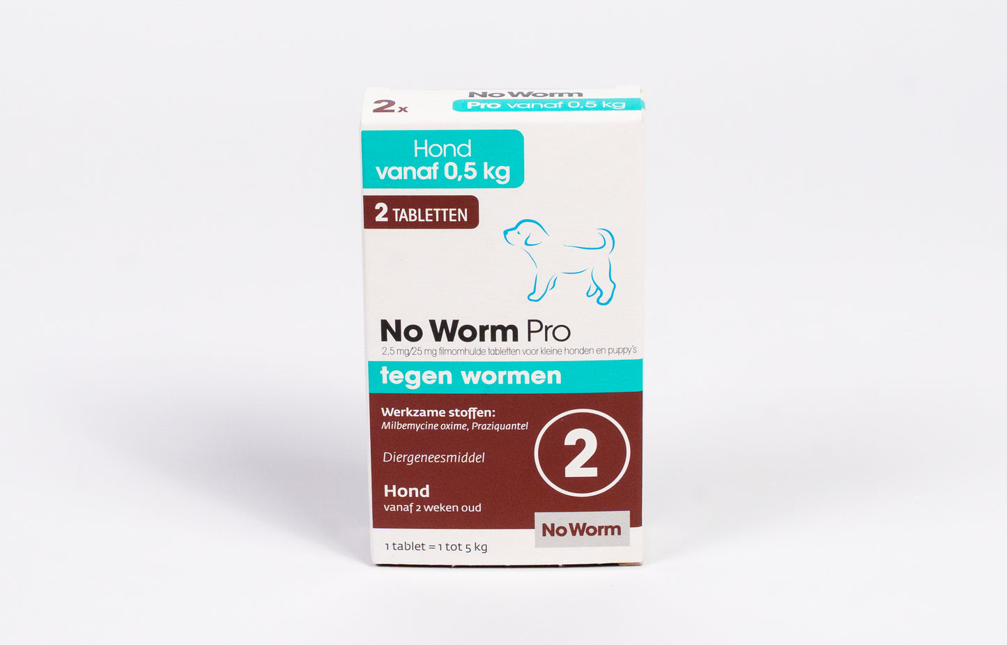 No Worm Pro Hond 0,5-10 kg - 2 Ontwormingstabletten