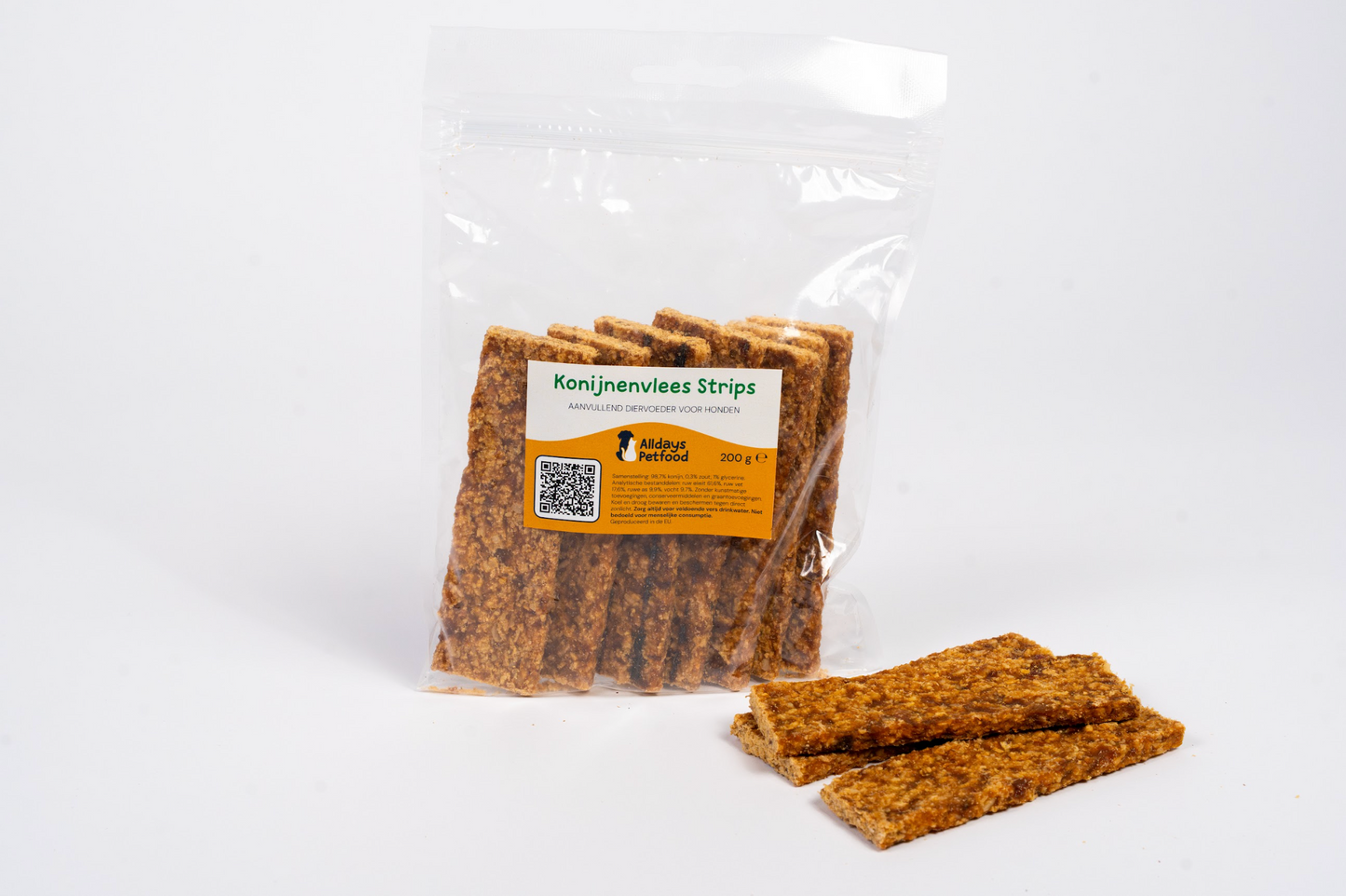 Konijnenvlees Strips - Hondensnacks - 200 gram